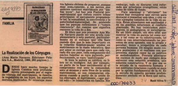 La realización de los cónyuges  [artículo] Raúl Silva V.