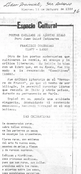 Espacio cultural  [artículo] Juan Guixé Cañizares.