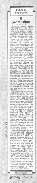 El padre López  [artículo] Mario Céspedes.