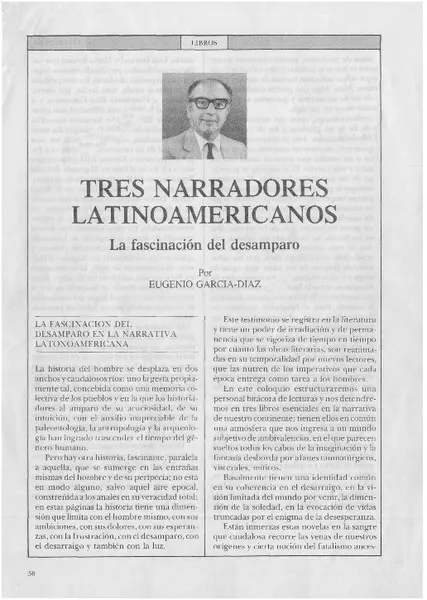 Tres narradores latinoamericanos  [artículo] Eugenio García-Díaz.