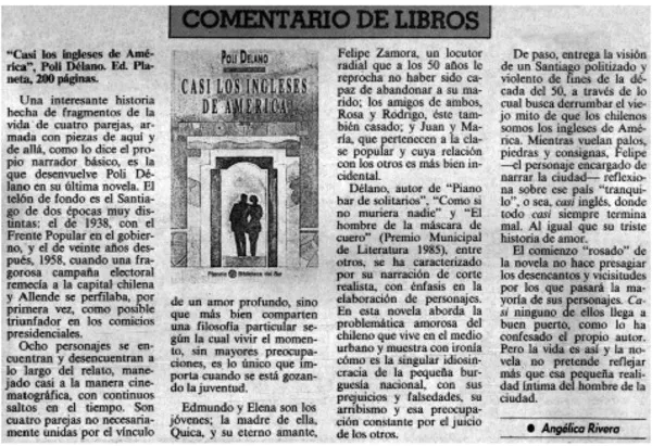 "Casi los ingleses de América"  [artículo] Angélica Rivera.