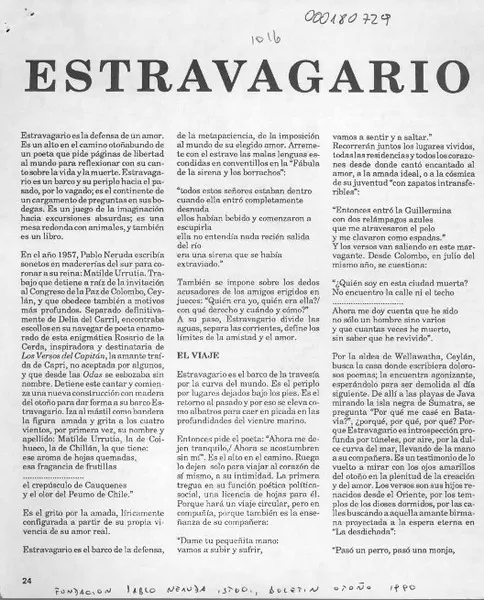 Estravagario  [artículo].