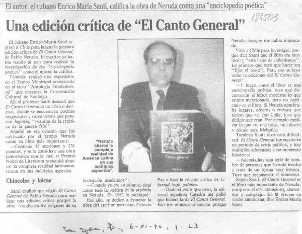 Una Edición crítica de "El canto general"  [artículo].