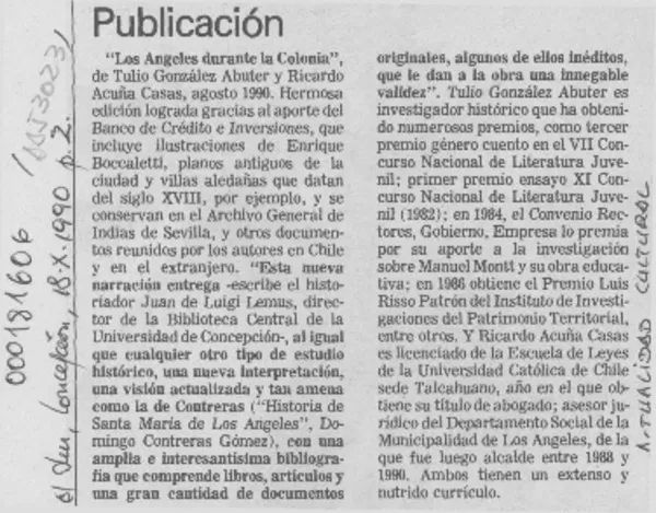 Publicación  [artículo].