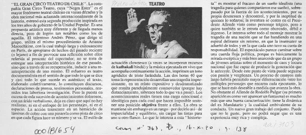 "El gran circo-teatro de Chile"  [artículo] Pedro Labra.