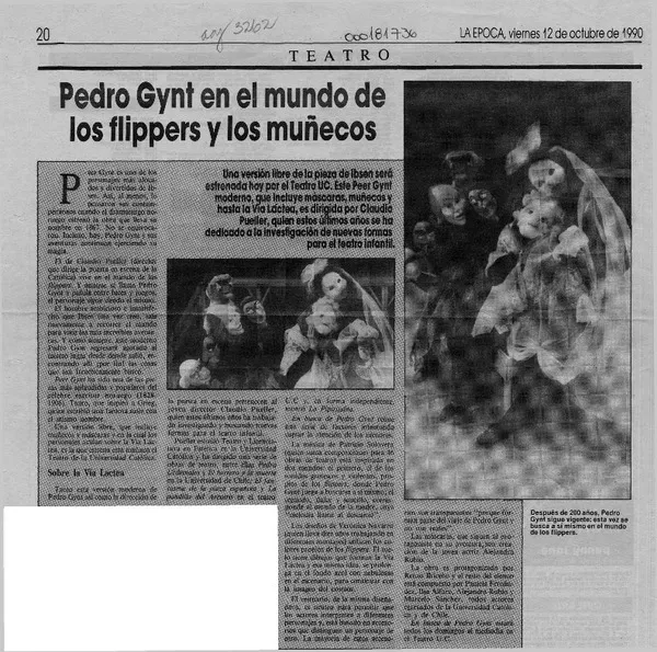 Pedro Gynt en el mundo de los flippers y los muñecos  [artículo].
