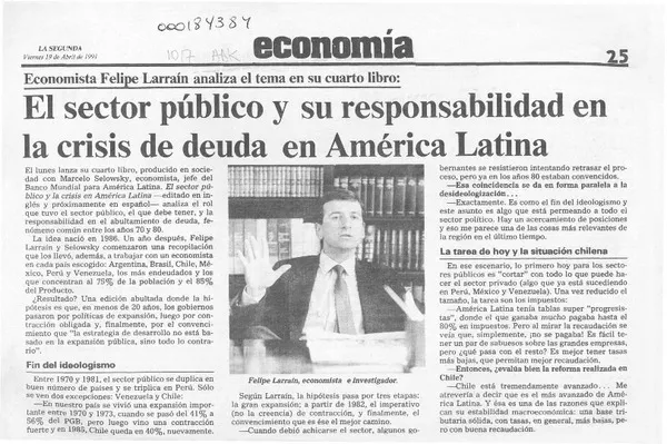 El sector público y su responsabilidad en la crisis de deuda en América Latina  [artículo].