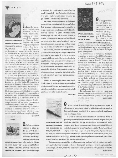 El paraíso  [artículo] Eduardo Guerrero.