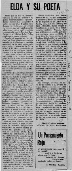 Elda y su poeta  [artículo] María Cristina Menares.