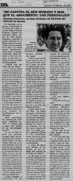 "Me fascina el ser humano y más que el argumento, los personajes"  [artículo].