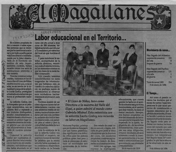 Labor educacional en el territorio  [artículo].