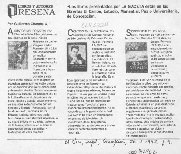 Contigo en la distancia  [artículo] Guillermo Chandía C.