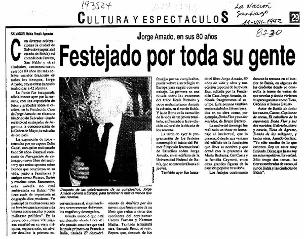Festejado por toda su gente  [artículo].