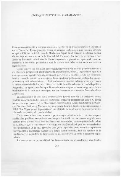 Enrique Bernstein Carabantes  [artículo] Francisco Orrego Vicuña.
