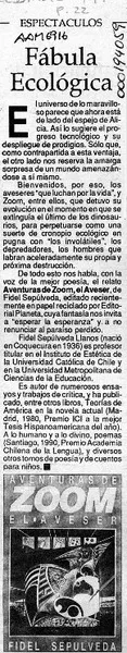 Fábula ecológica  [artículo].