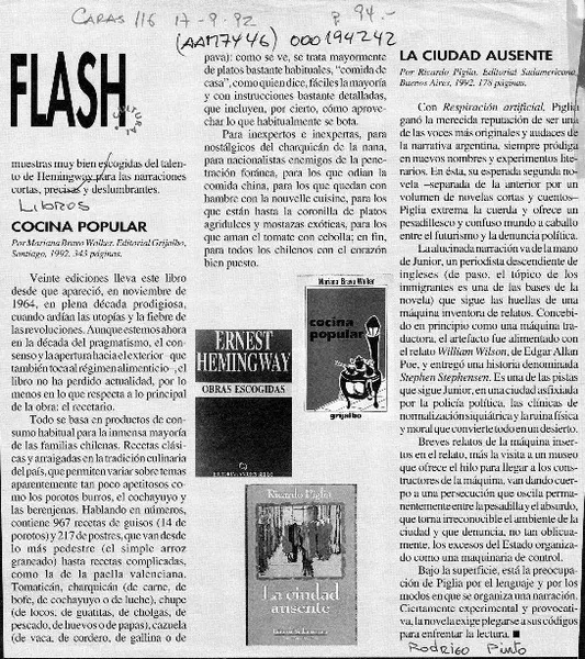 Libros  [artículo] Rodrigo Pinto.