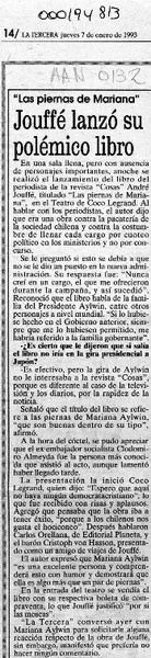 Jouffé lanzó su polémico libro  [artículo].