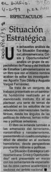 Situación estratégica  [artículo].