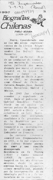 Biografías chilenas  [artículo].