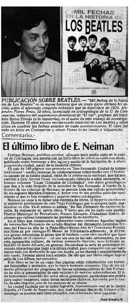 El último libro de E. Neiman  [artículo] José Arraño A.