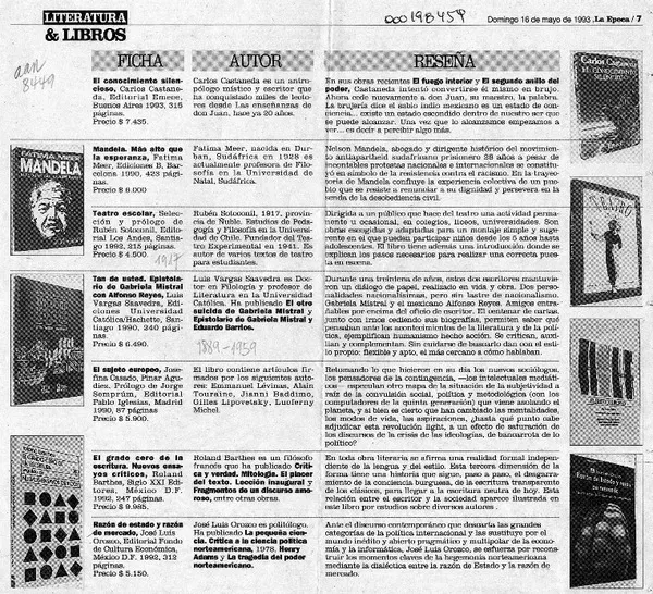 Literatura & libros  [artículo].