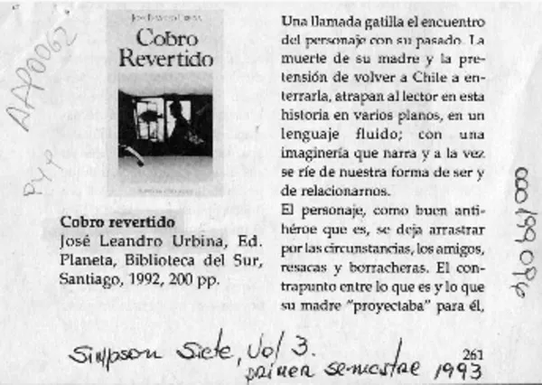 Cobro revertido  [artículo] Isabel Larraín.
