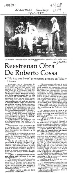 Reestrenan obra de Roberto Cossa  [artículo].