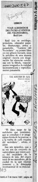 Viaje alrededor del patio (Cuentos del vecindario)  [artículo].