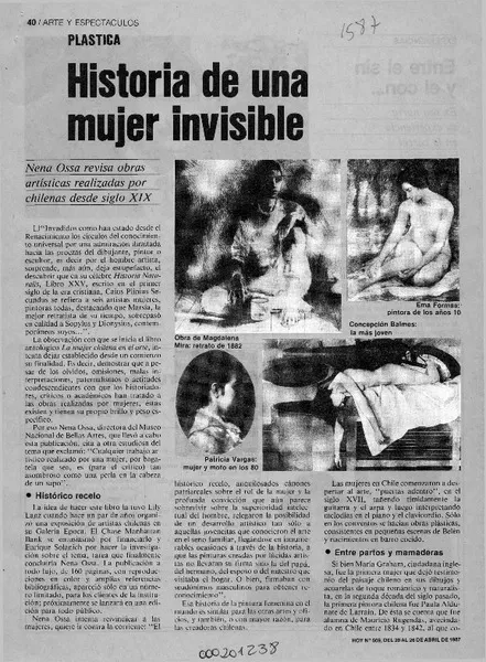 Historia de una mujer invisible  [artículo] A. M. F.