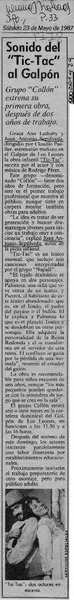 Sonido del "Tic Tac" al Galpón  [artículo].