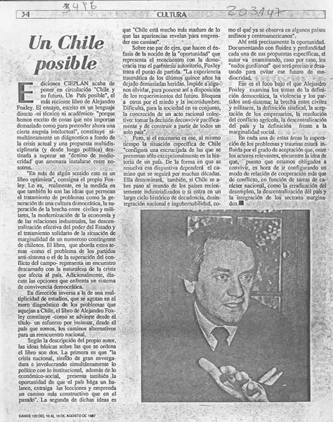 Un Chile posible  [artículo].