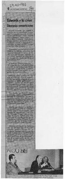 Edwards y la crisis literaria americana  [artículo].