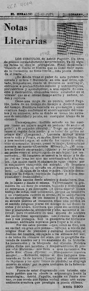 Notas literarias  [artículo] Mesa Seco.