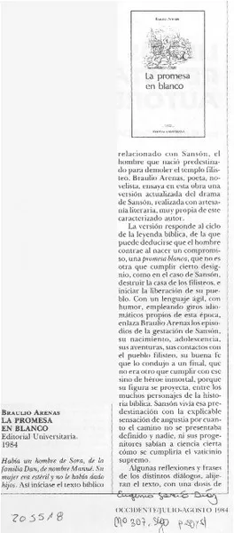 "La promesa en blanco"  [artículo] Eugenio García-Díaz.