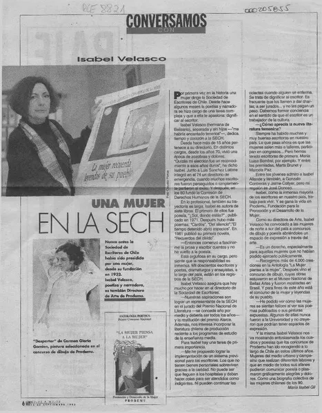 Una mujer en la Sech  [artículo] María Isabel Gil.