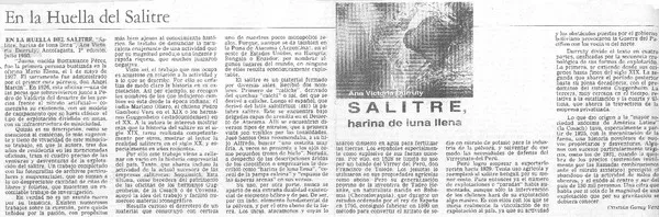 En la huella del salitre  [artículo] Cristian Garay Vera.