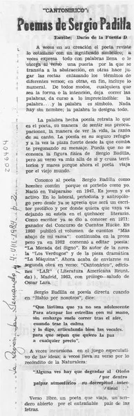 Poemas de Sergio Badilla  [artículo] Darío de la Fuente D.