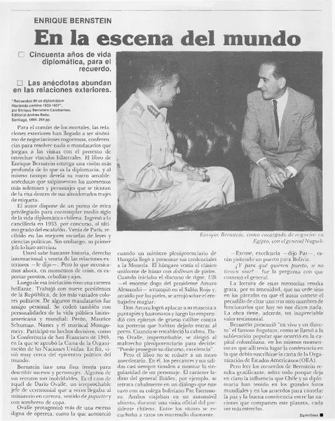En la escena del mundo [entrevista] [artículo] Darío Oses.