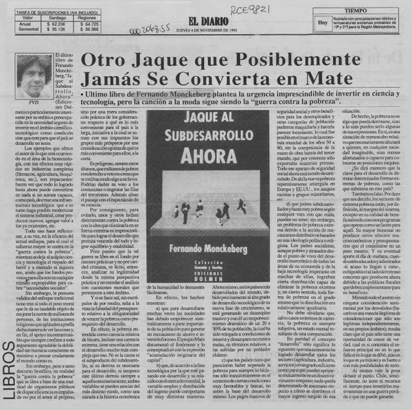 Otro jaque que posiblemente jamás se convierta en mate  [artículo] F. V. D.