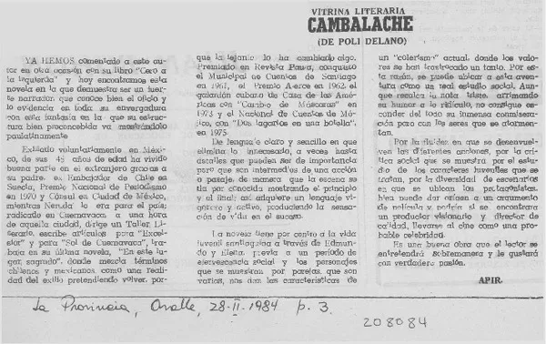 "Cambalache"  [artículo] Apir.