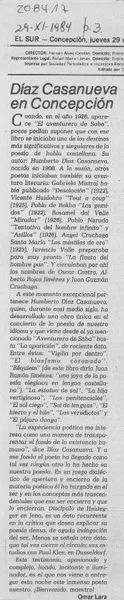 Díaz Casanueva en Concepción  [artículo] Omar Lara.