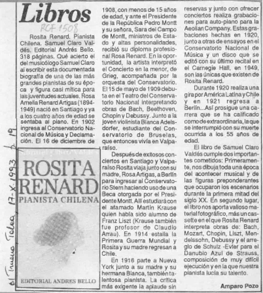 Libros  [artículo] Amparo Pozo.