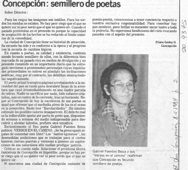 Concepción, semillero de poetas  [artículo] Eliana Godoy G.
