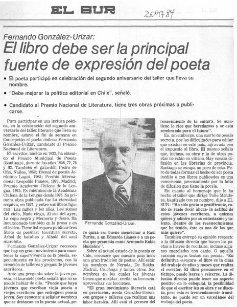 El Libro debe ser la principal fuente de expresión del poeta  [artículo].