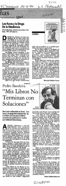 Los Karas y la droga de la obediencia  [artículo] Hernán Poblete Varas.