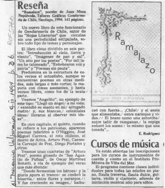 Reseña  [artículo] E. Rodríguez.