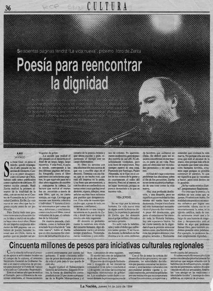 Poesía para reencontrar la dignidad  [artículo] A. M. R.
