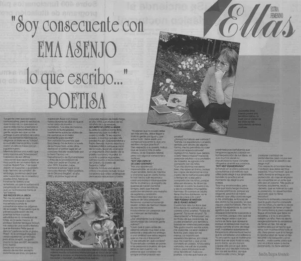 "Soy consecuente con lo que escribo --"  [artículo] Sandra Burgos Alvarado.