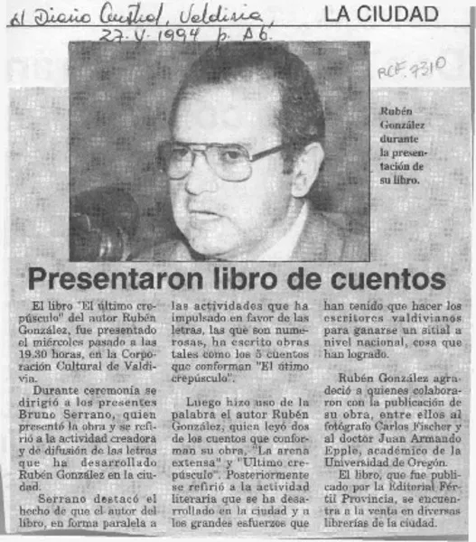 Presentaron libro de cuentos  [artículo].
