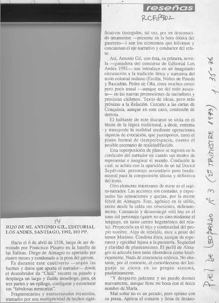 Hijo de mí  [artículo] Jass.